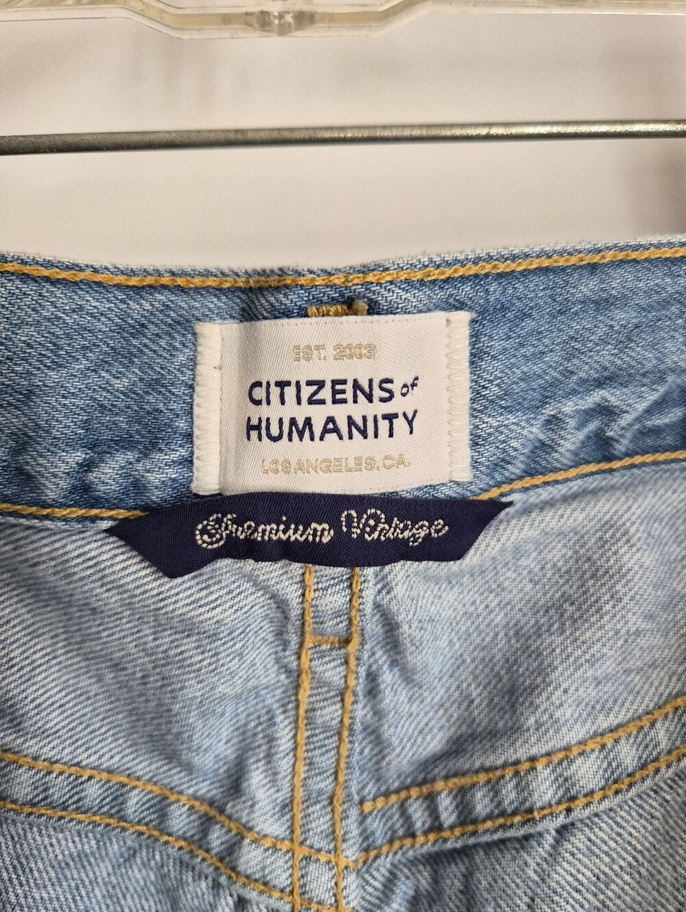 Citizens of Humanity Annina Tularosa 24 90s Minimalist Blue Wide Leg Button Fly - Picture 13 of 16
